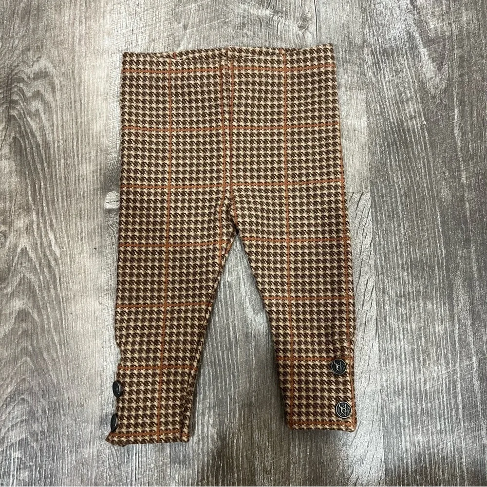 Ralph Lauren Orange Plaid Dress & Leggings Set